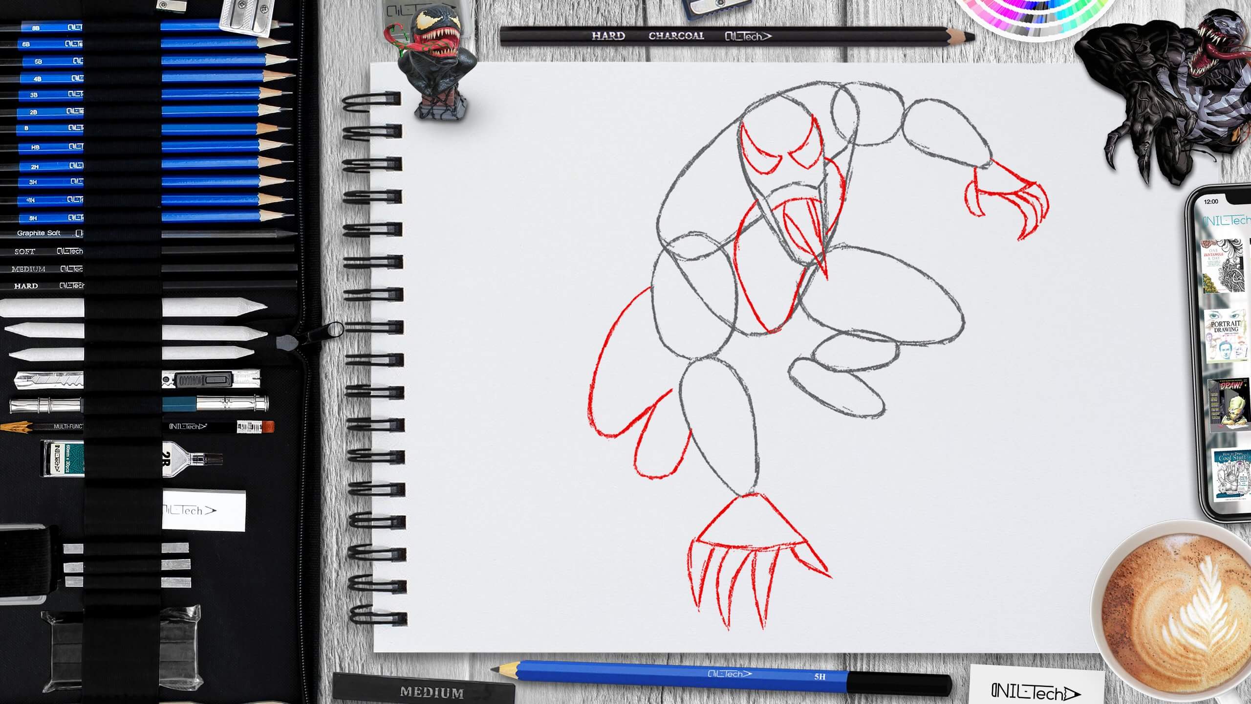 How to Draw Venom | Nil Tech - shop.nil-tech